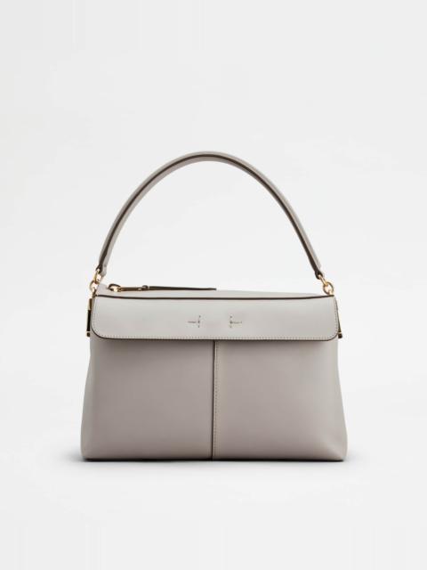Tod's TOD'S T CASE BAULETTO IN LEATHER SMALL - GREY