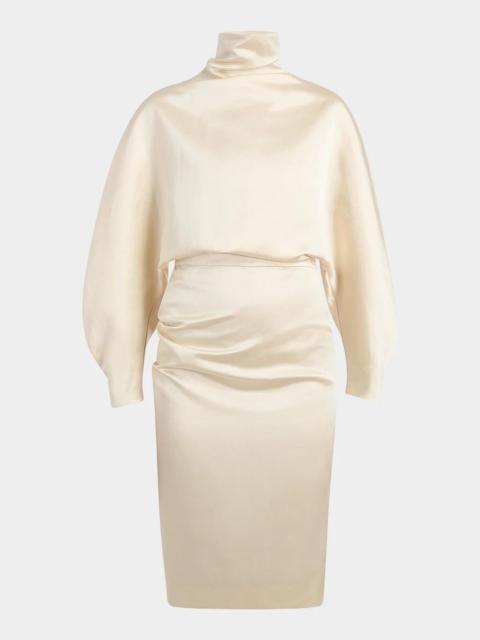KHAITE Harlin Turtleneck Knee-Length Dress
