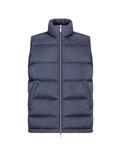 Dior Oblique Down Jacket Gray Technical Jacquard