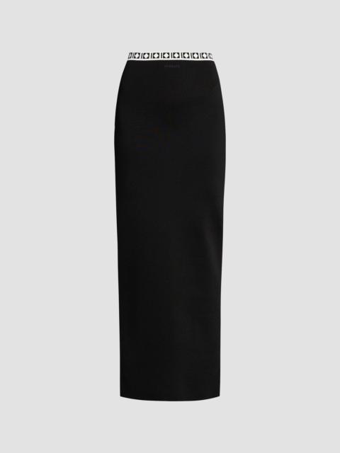 VERSACE Women's La Vacanza Graphic Trim Maxi Skirt - Black