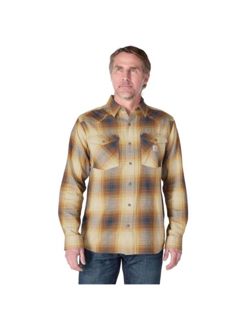 Carhartt Montana Rugged Flex™ Relaxed Fit Lightweight Long-Sleeve Snap-Front Plaid Shirt