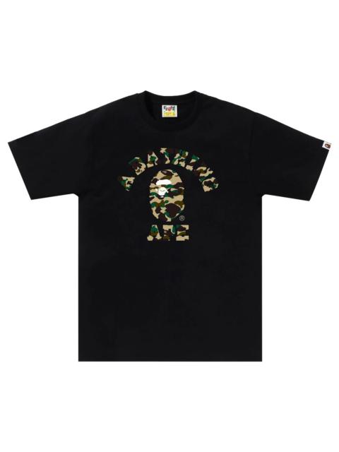 BAPE 1st Camo College Tee 'Black/Yellow'