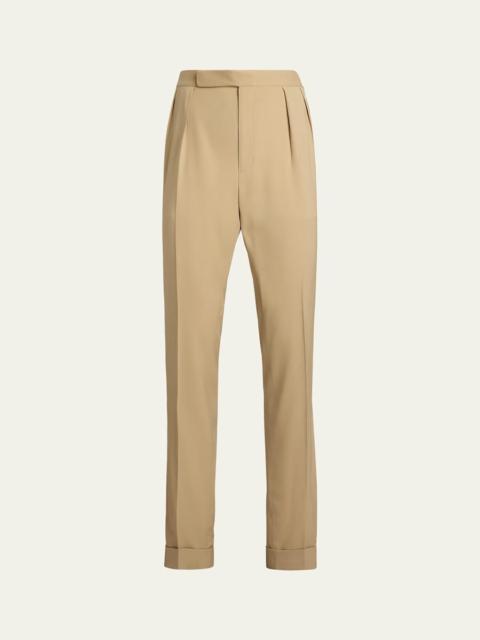 Ralph Lauren Men's Gregory Wool Double-Pleated Trousers