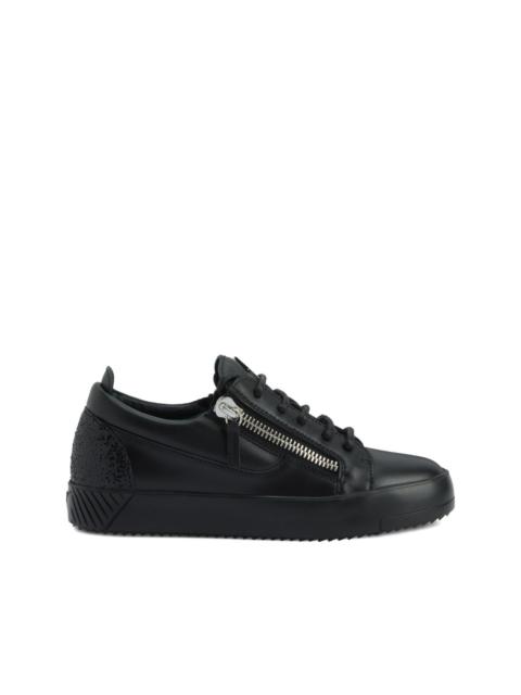 Giuseppe Zanotti Gail zip-detail glitter low-top sneakers