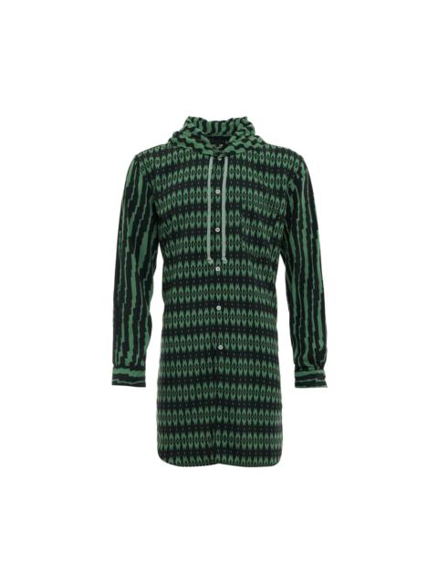 Comme des Garçons Homme Plus Geometric Print Hooded Shirt