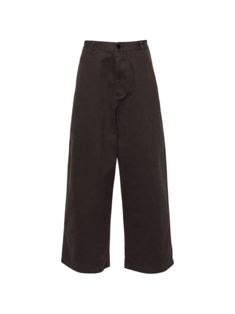 twill loose-fit trousers