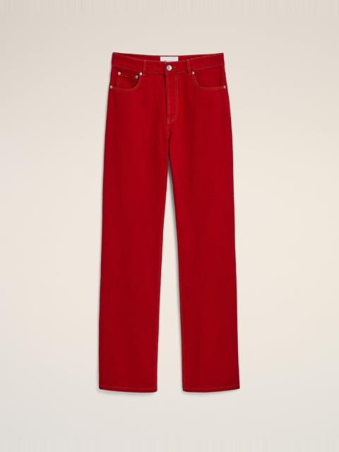 AMI Paris RED LARGE-FIT COTTON JEANS
