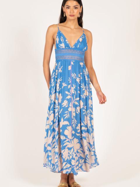 Poupette St Barth Long Dress Havana - Blue Palm Beach