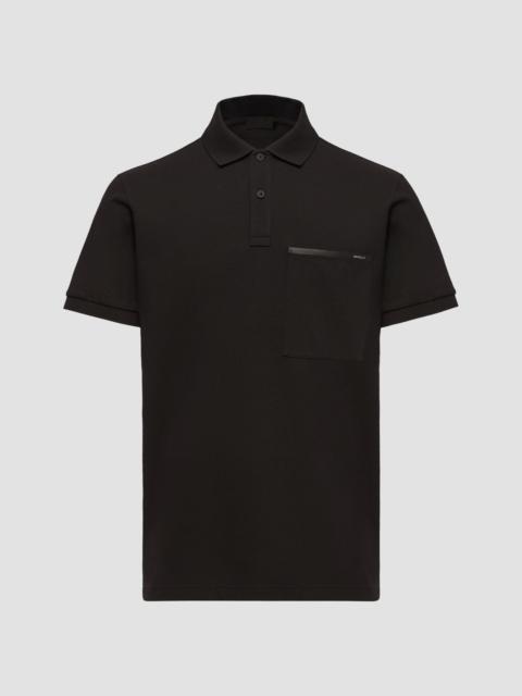 Moncler Men's Polo Shirt in Cotton Piquet - Black