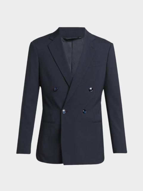 GIORGIO ARMANI Men's Soho-Fit Wool Double-Breasted Sport Coat