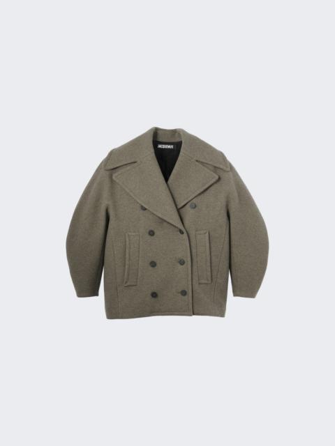 JACQUEMUS The Ovalo Peacoat Dark Khaki