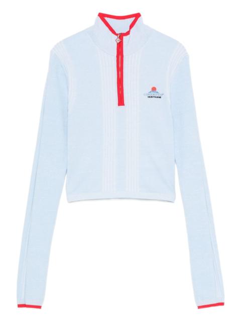 CASABLANCA ribbed zip-up sweatshirt