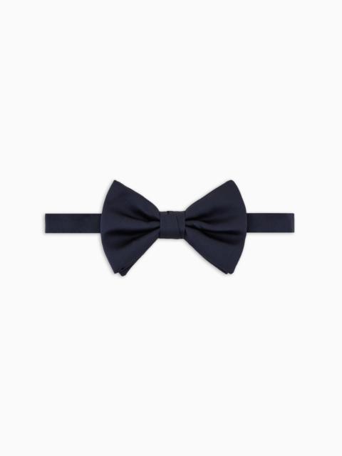 GIORGIO ARMANI Large silk-blend pre-tied bow tie