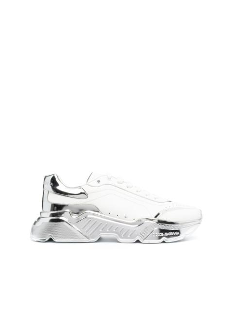 Dolce & Gabbana metallic-panel sneakers