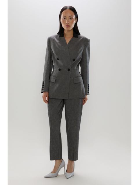 KAREN MILLEN Tailored Sparkle Slim Leg Trousers
