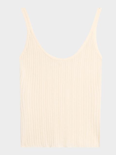 MARIA McMANUS Pointelle Slim Tank  In Ivory