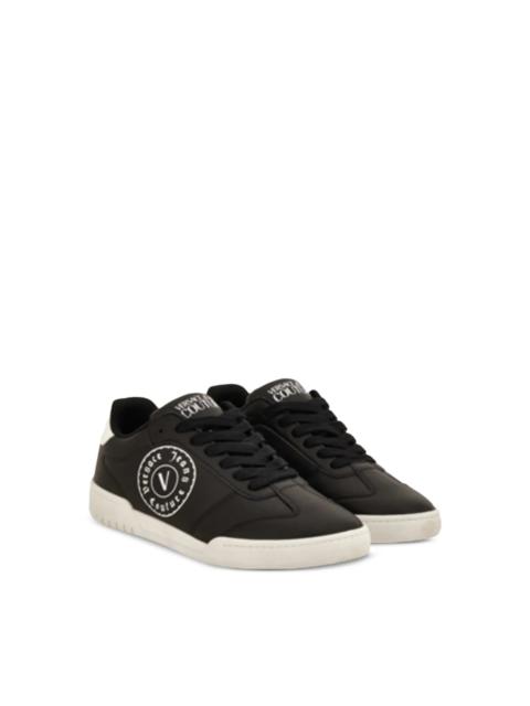 VERSACE JEANS COUTURE Leather sneakers with logo