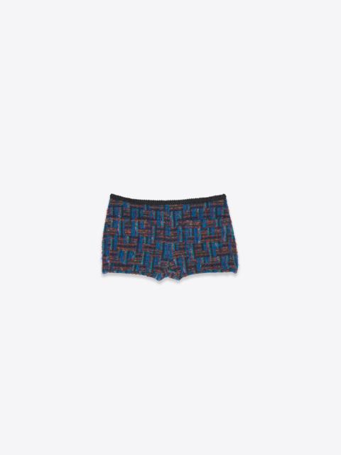 SAINT LAURENT mini shorts in bouclé tweed