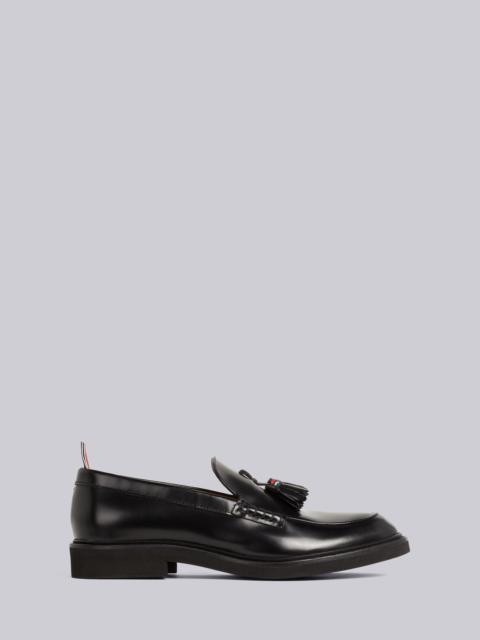 Black Calf Leather Micro Sole Tassel Loafer