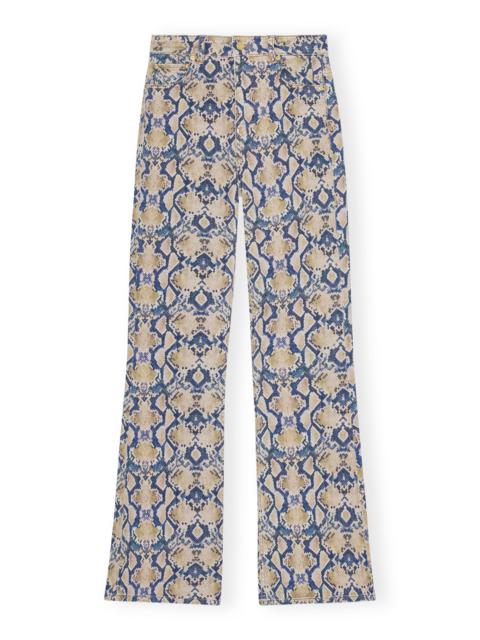 GANNI SNAKE PRINTED IRY JEANS