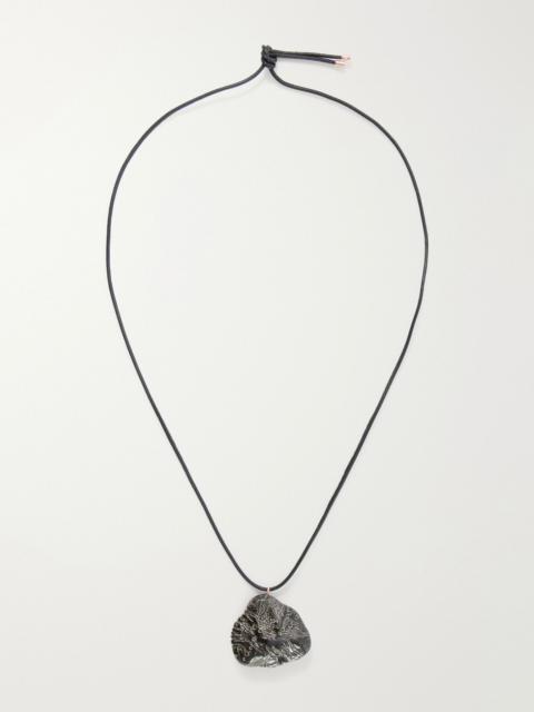 GABRIELA HEARST Ceramic pendant cord necklace Black