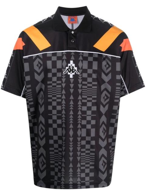 Marcelo Burlon County Of Milan MARCELO BURLON COUNTY OF MILAN  Aop Folk Kappa Soccer Polo Black Dark Grey