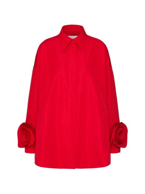Valentino rose-embellished shirt