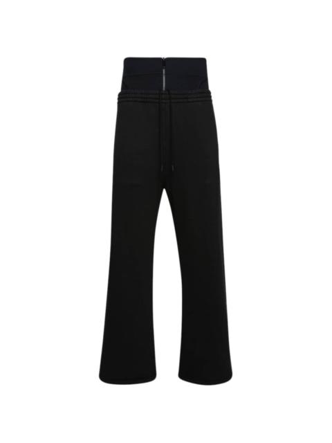 Bookish high-waisted wide-leg trousers