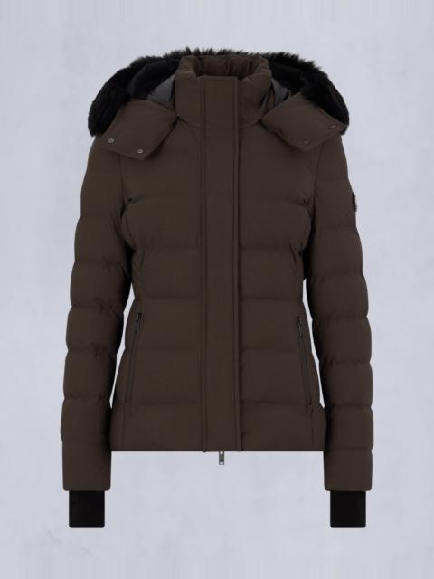 MOOSE KNUCKLES BETTA SHEARLING TRIM DOWN PUFFER JACKET