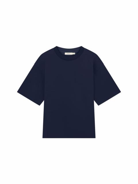 PANGAIA Womens Interlock Oversized T-Shirt - Granite Navy