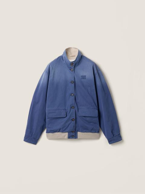 Miu Miu Old washed twill blouson jacket