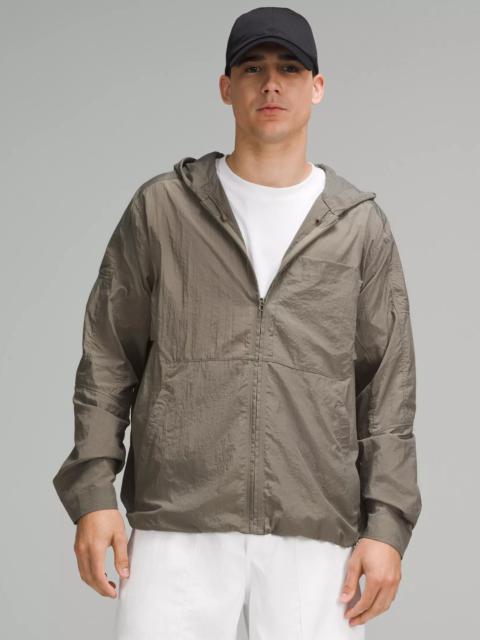 Textured Full-Zip Hooded Jacket