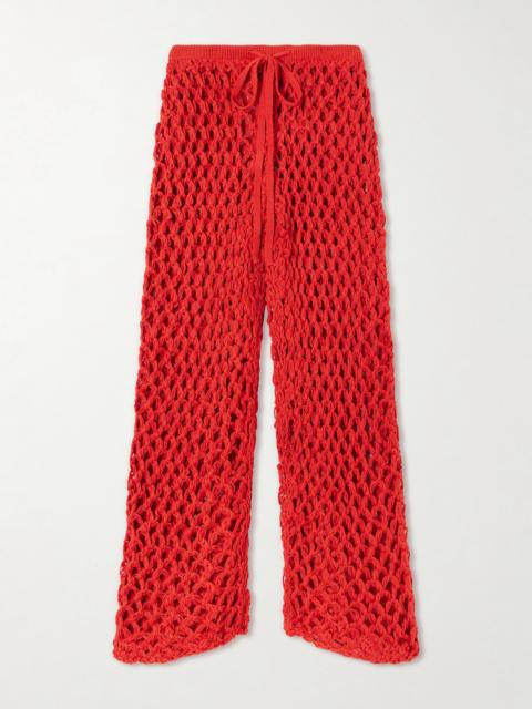 HAIGHT Clara Crocheted Straight-leg Pants