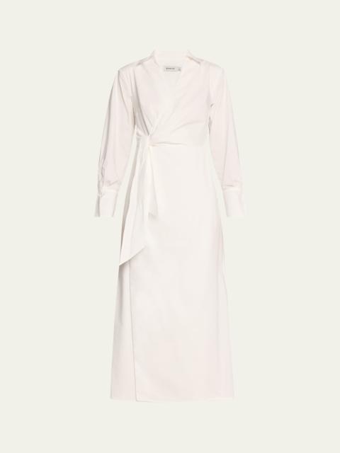 Briar Draped Midi Wrap Dress
