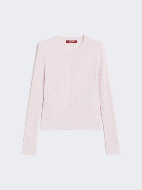 RIBERA Wool and silk crew-neck cardigan