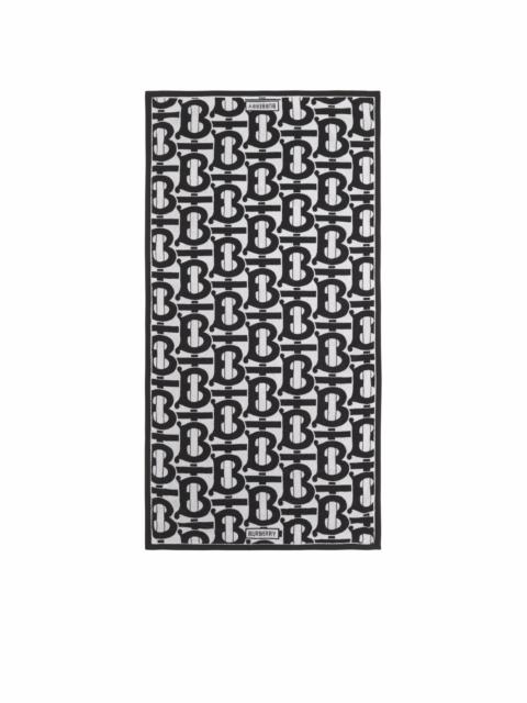 Burberry Monogram-pattern jacquard cotton bath towel