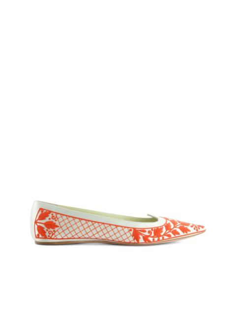 GIAMBATTISTA VALLI embroidered pointed ballet flats