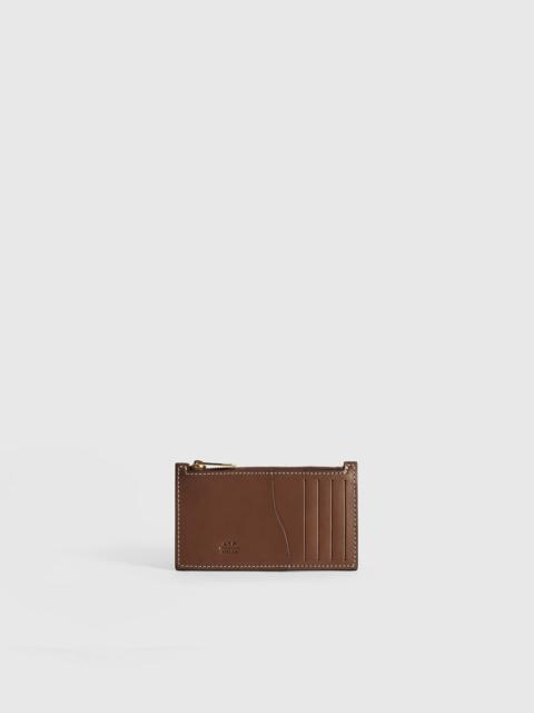 ATP ATELIER Moscosi Cannella/Contrast Stitch Leather Card holder