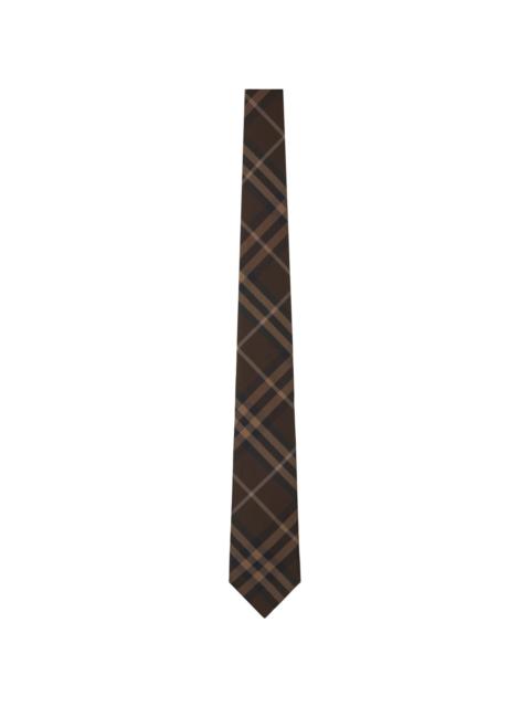 Burberry Brown Check Silk Tie