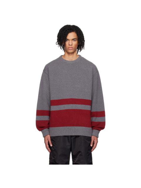 Gray Horizontal Stripe Sweater