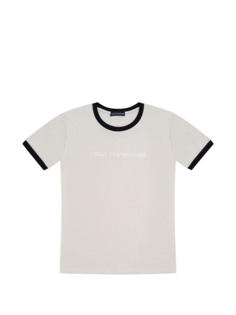 Gosha Rubchinskiy logo-print contrast-trim T-shirt