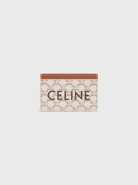 CELINE Card holder in Triomphe canvas with Celine Print
