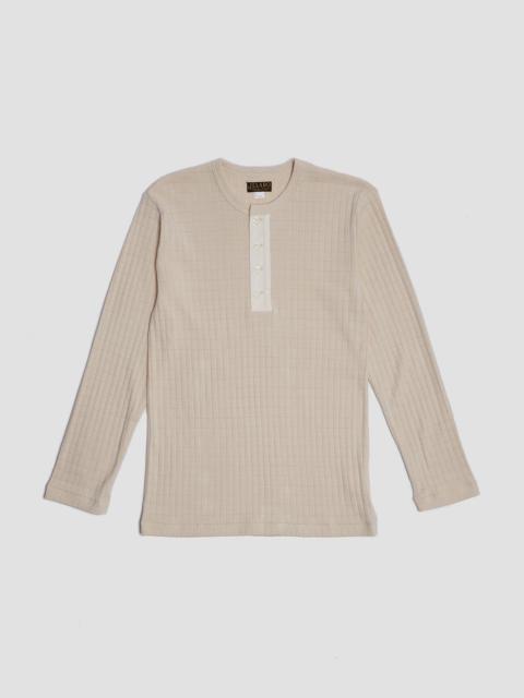 Nigel Cabourn Jelado Bronx Henley Neck Tee Vanilla