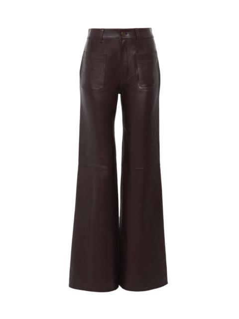 Chloé CROPPED BOOTCUT PANTS IN CLASSIC NAPPA LEATHER
