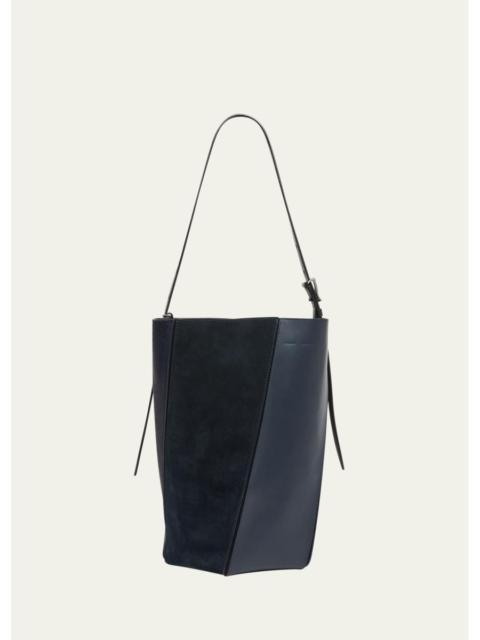 Proenza Schouler Hex Leather & Calf Hair Bucket Bag