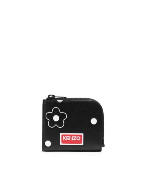 KENZO floral-print calf-leather wallet