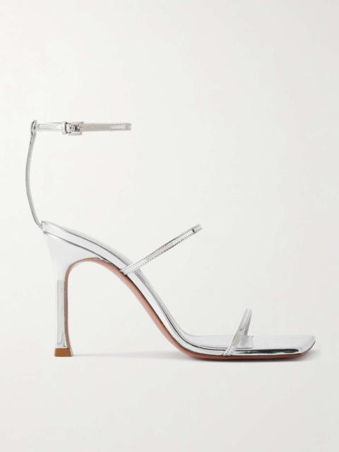 Amina Muaddi Maya mirrored-leather sandals