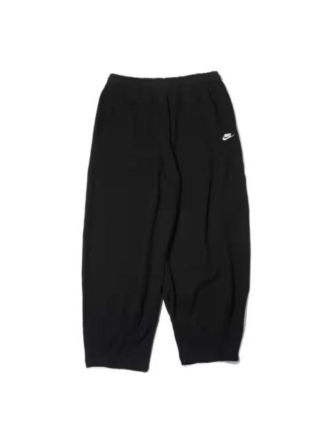 Nike Nike Club Fleece Oversized French Terry Pants Asia Sizing 'Black White' HJ1823-010