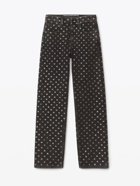 Alexander Wang CRYSTAL A MIDRISE JEAN IN DENIM