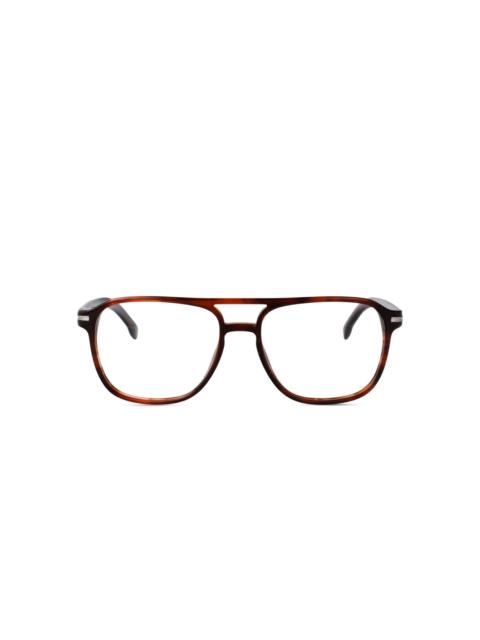BOSS acetate square-frame glasses